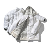 WHITE QUILTED SNOW JACKET TOTE BAG