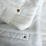 WHITE QUILTED SNOW JACKET LAPTOP CASE / 13"