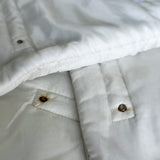 WHITE QUILTED SNOW JACKET TOTE BAG